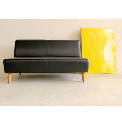 2人掛けソファ Pocky 幅120cm ブラック【国産】【大川家具】【完成品】