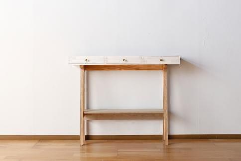 【PAUSE コンソールハイ キハク】★コンパクトながらも収納を兼ね備えたコンソールテーブル 日本の伝統色で仕上げた塗装はインテリアのアクセントとして、お部屋を素敵な空間に演出します