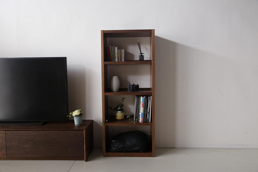 日本の職人の細かな技が魅せる【レッタ60-4段シェルフ】ウォールナット