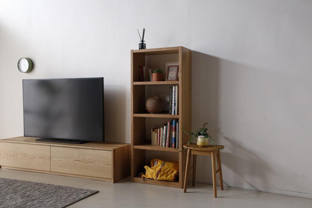 日本の職人の細かな技が魅せる【レッタ60-4段シェルフ】ホワイトオーク