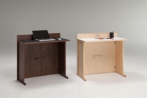 折り畳みデスク　パタン　ブラウン色