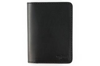 maf pinto レザーカードケース (クリアポケット) ブラック