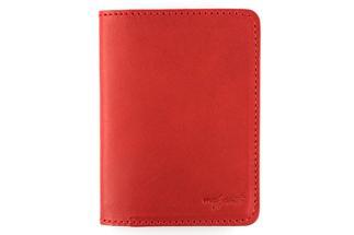 maf pinto レザーカードケース (クリアポケット) レッド