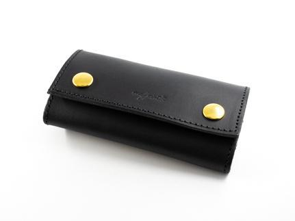 maf pinto レザーキーケース 本革 鍵入れ コンパクト マルチ カードキー ブラック