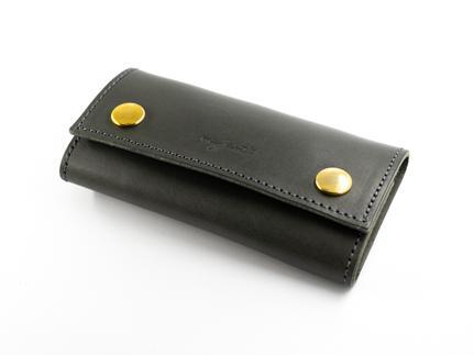 maf pinto レザーキーケース 本革 鍵入れ コンパクト マルチ カードキー グレー