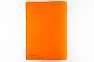 maf pinto (マフ ピント) レザーブックカバー四六判ハードカバーサイズ（レギュラーモデル）【オレンジシュリンク】