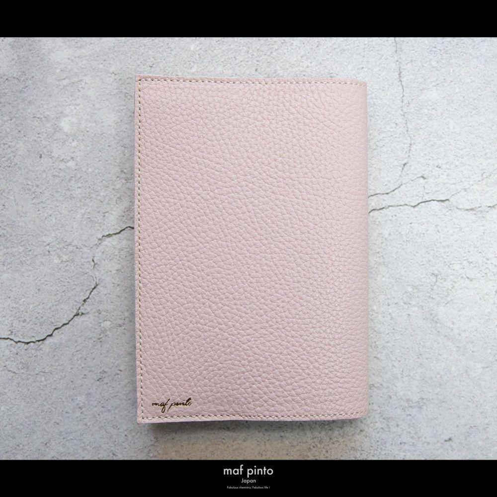 maf pinto (マフ ピント) レザーブックカバー 四六判サイズ ADRIA LINE ライトピンク 本革 日本製