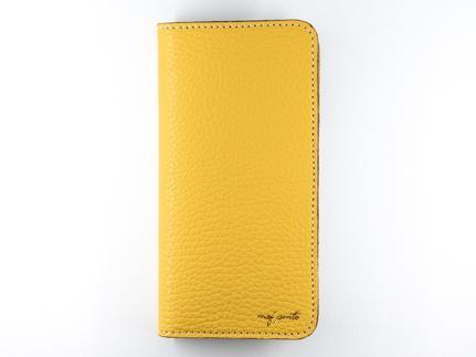 maf pinto アイフォーンケース 本革 日本製 (iPhone SE 第2世代 ／ 8 ／ 7, ) ADRIA LINE 【ライトイエロー】