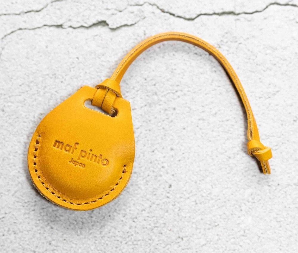 エアタグ用 ケース カバー（フルカバーモデル） レザー 本革 apple airtag 【イエロー】