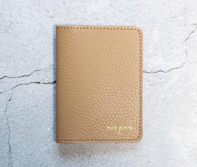 maf pinto (マフ ピント) レザーカードケース クリアポケット カプチーノ ADRIA LINE 本革 日本製