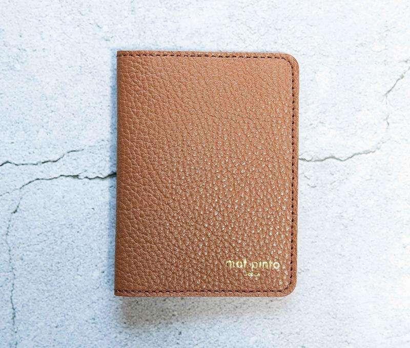 maf pinto (マフ ピント) レザーカードケース クリアポケット キャラメル ADRIA LINE 本革 日本製