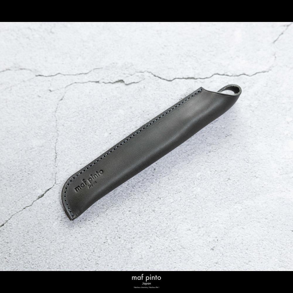 maf pinto(マフ ピント) ペンケース １本差し ペンシース 万年筆 筆箱 グレー レザー 本革 日本製