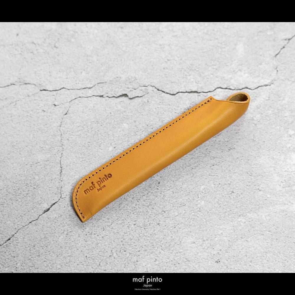 maf pinto(マフ ピント) ペンケース １本差し ペンシース 万年筆 筆箱 イエロー レザー 本革 日本製