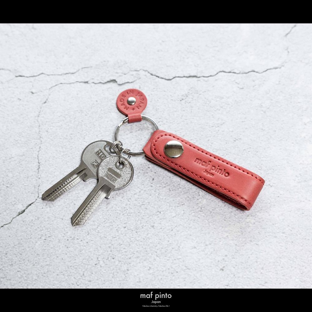 maf pinto (マフ ピント)ストラップ キーリング キーホルダー キーケース レッド レザー 本革 日本製