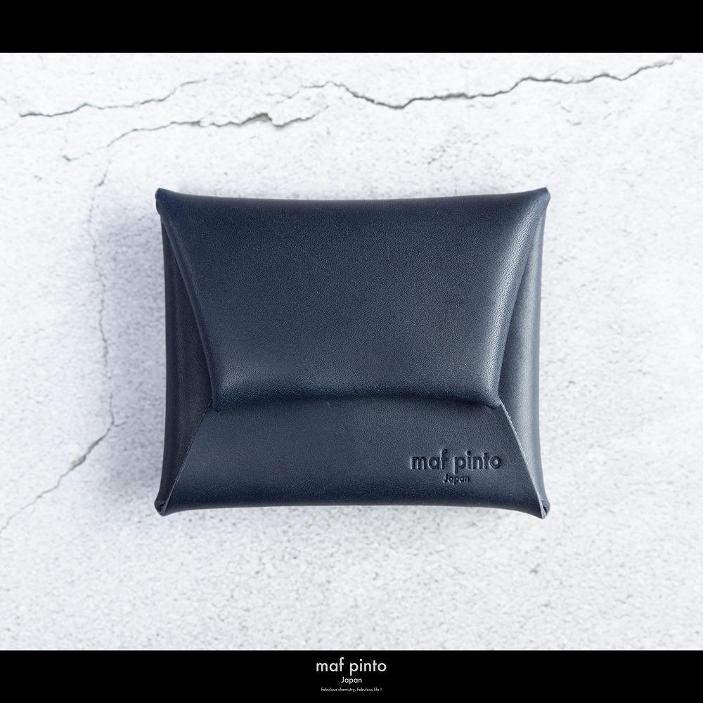 maf pinto (マフ ピント) ミニ財布 コンパクト ウォレット 小銭入れ ネイビー レザー 本革 日本製