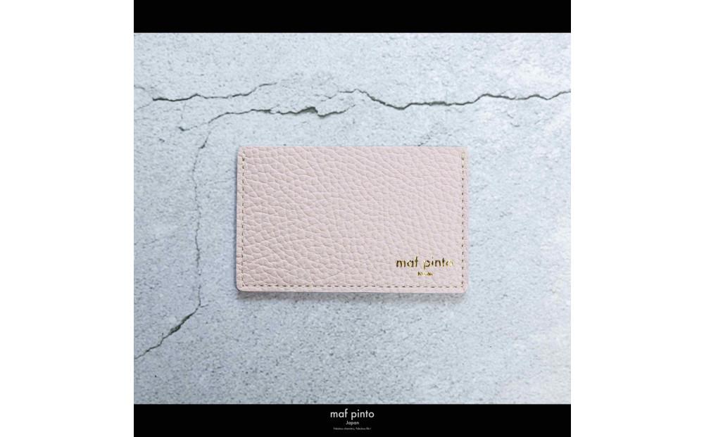maf pinto (マフ ピント) カードケース 1枚 免許証 マイナンバーカード 薄型 スリム ライトピンク ADRIA LINE レザー 本革 日本製