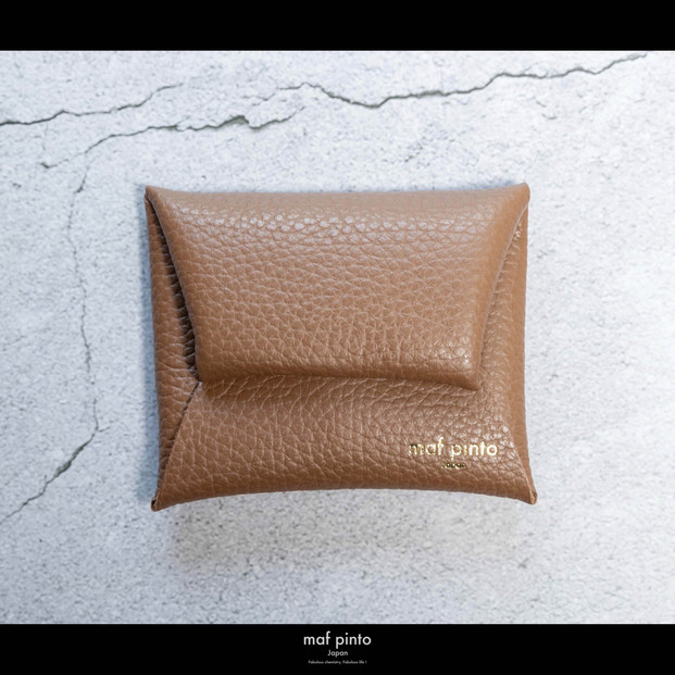 maf pinto (マフ ピント) ミニ財布 コンパクト ウォレット 小型 小銭入れ カードケース レザー 本革 61キャラメル