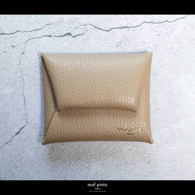 maf pinto (マフ ピント) ミニ財布 コンパクト ウォレット 小型 小銭入れ カードケース レザー 本革 60カプチーノ