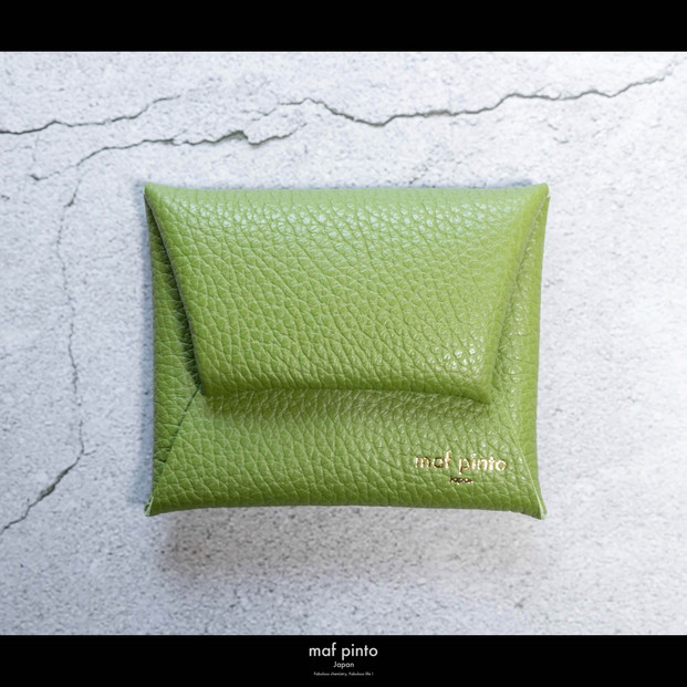 maf pinto (マフ ピント) ミニ財布 コンパクト ウォレット 小型 小銭入れ カードケース レザー 本革 58グリーンティー
