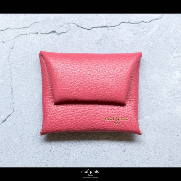 maf pinto (マフ ピント) ミニ財布 コンパクト ウォレット 小型 小銭入れ カードケース レザー 本革 55ピンク