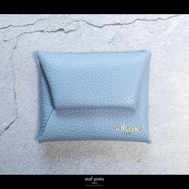 maf pinto (マフ ピント) ミニ財布 コンパクト ウォレット 小型 小銭入れ カードケース レザー 本革 53ライトブルー