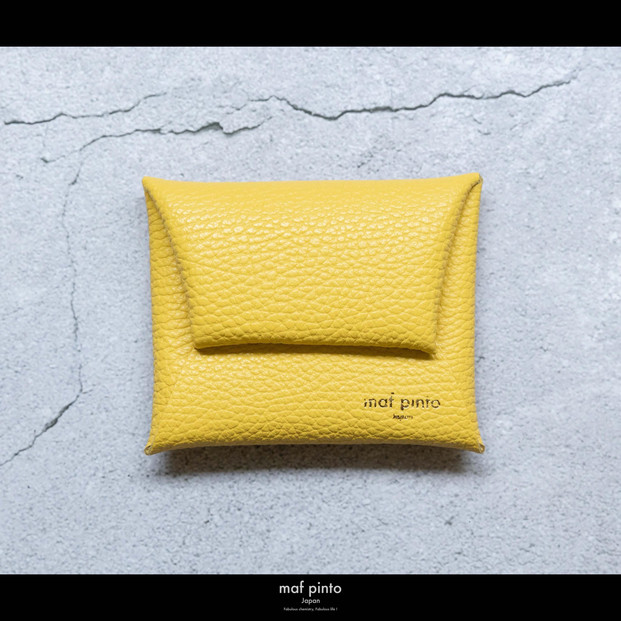 maf pinto (マフ ピント) ミニ財布 コンパクト ウォレット 小型 小銭入れ カードケース レザー 本革 52ライトイエロー