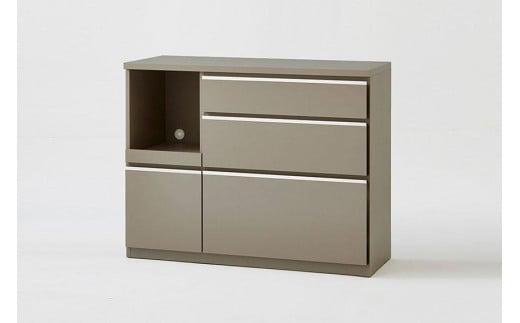 【開梱設置】キッチンカウンター レンジ台 アンサンブル 幅119.7 アッシュグレイ