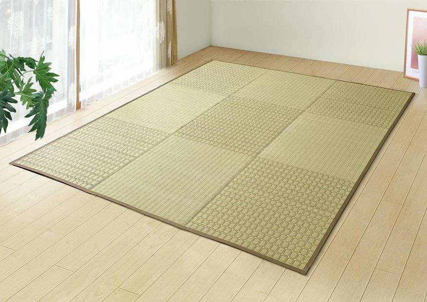 国産い草ラグ　 DX桃山 スベリ止め加工 ベージュ 200×250