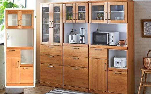 食器棚 トスティ アルダー無垢 幅80cm オープンダイニングボード 扉タイプ【開梱設置】