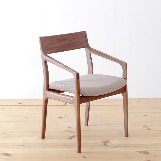 ダイニングチェア　パイク肘付WN