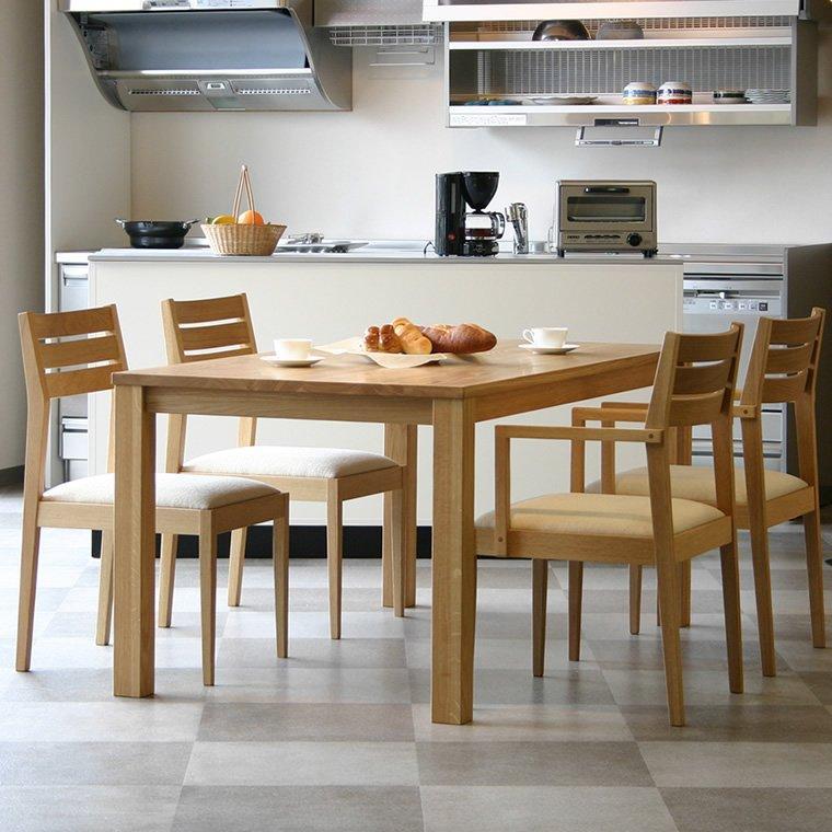 ダイニングテーブル　HOLZ-ho 140×85×72 cm　ホワイトオーク　WAプラス　大川市