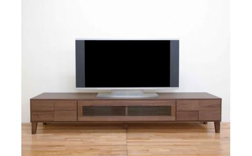 テレビ台 テレビボード 幅200 ウォールナット 無垢材 引き出し 収納 デッキ収納 TV台 ローボード 脚付き 大川家具 丸田木工 ボニー