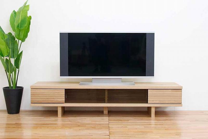 テレビ台 テレビボード 幅180 ホワイトオーク 無垢材 引き出し 収納 デッキ収納 TV台 ローボード 脚付き 大川家具 丸田木工 リード