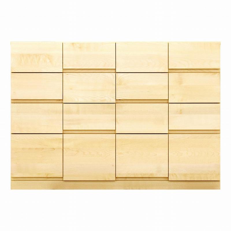 チェスト タンス 幅118 4段 奥行44 メープル 無垢 桐たんす 箪笥 婚礼 衣類収納 大川家具 丸田木工 ココ