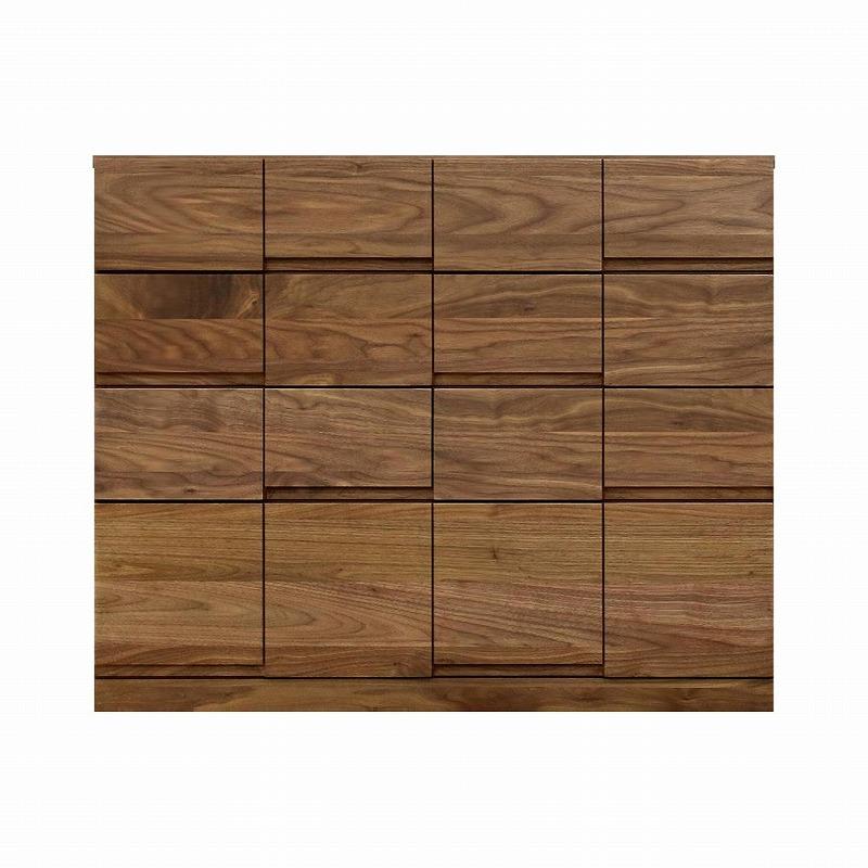 チェスト タンス 幅102 4段 奥行44 ウォールナット 無垢 桐たんす 箪笥 婚礼 衣類収納 大川家具 丸田木工 ココ