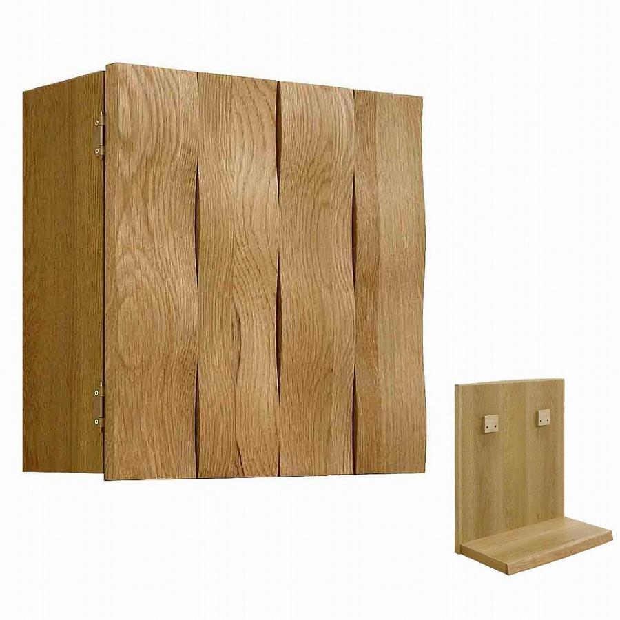 壁掛け仏壇 仏壇 モダン仏壇 現代仏壇「Wave-ウェーブ-専用台セット」ホワイトオーク材 国産 日本製 大川家具【丸田木工】