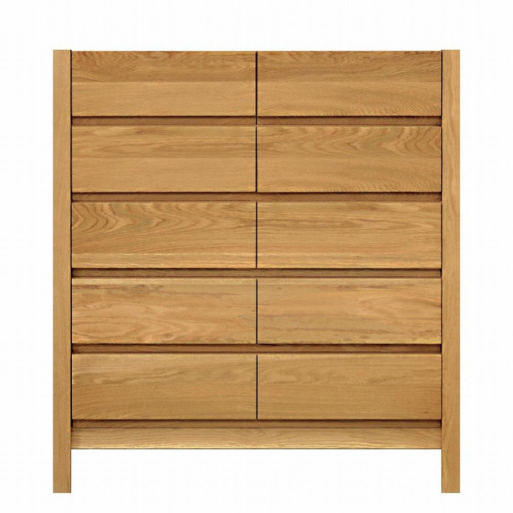 チェスト タンス 幅92 5段 奥行44 ホワイトオーク 無垢 桐たんす 箪笥 脚付き 木製 婚礼 衣類収納 大川家具 丸田木工 シーズ