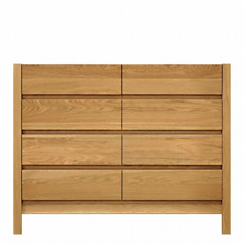 チェスト タンス 幅105 4段 奥行44 ホワイトオーク 無垢 桐たんす 箪笥 脚付き 木製 婚礼 衣類収納 大川家具 丸田木工 シーズ