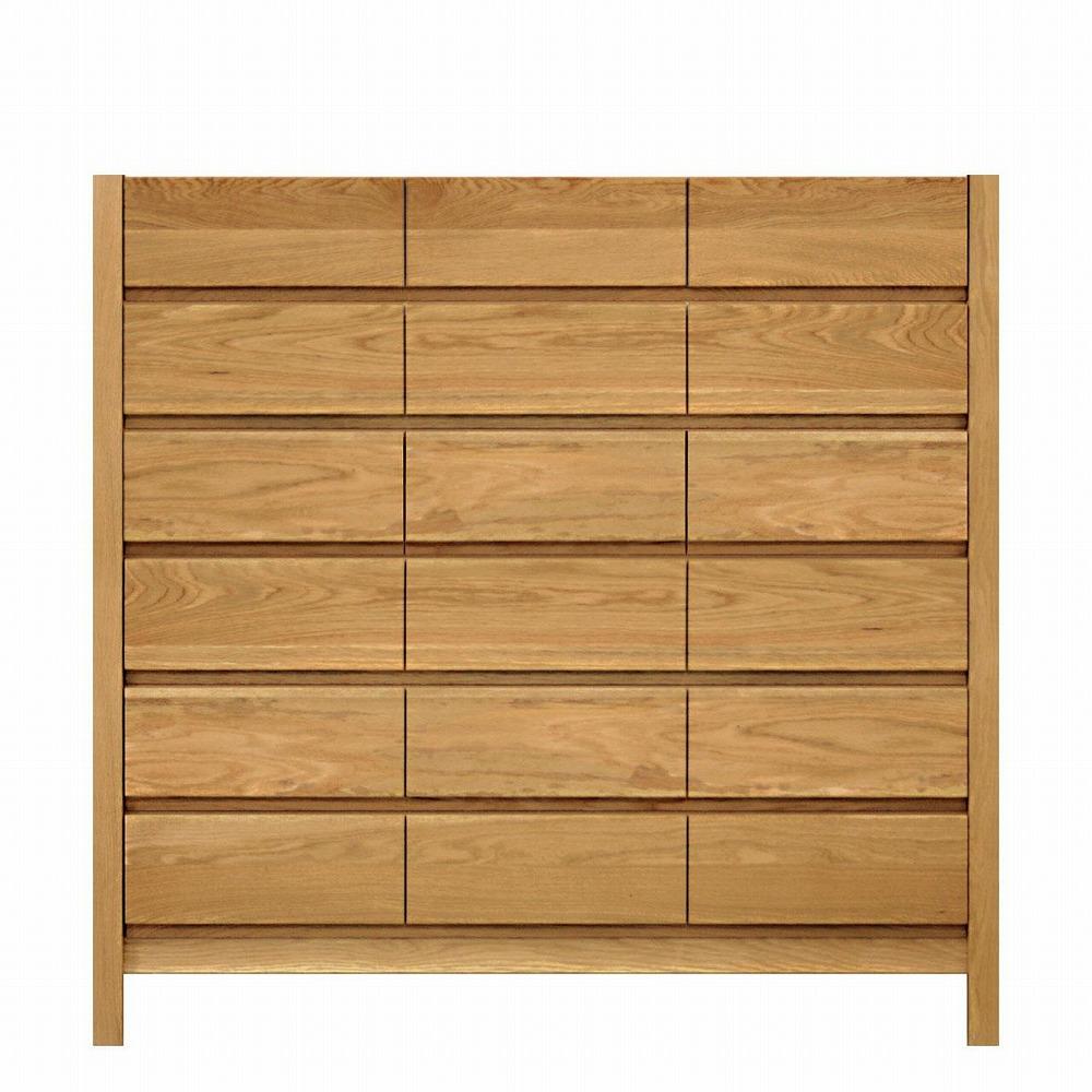 チェスト タンス 幅122 6段 奥行44 ホワイトオーク 無垢 桐たんす 箪笥 脚付き 木製 婚礼 衣類収納 大川家具 丸田木工 シーズ