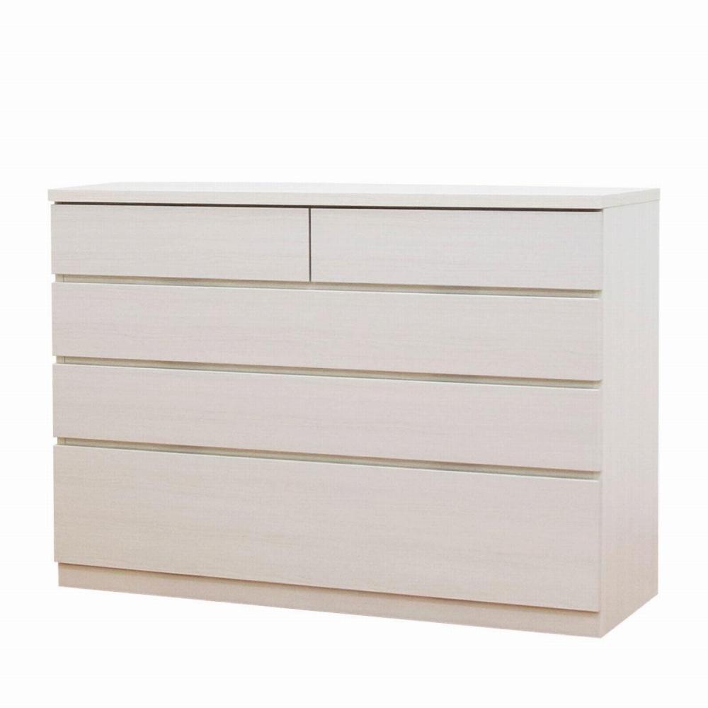 チェスト タンス 幅118 4段 奥行44 ホワイト色 シルフ Sylph 桐たんす 箪笥 婚礼家具 衣類収納 大川家具【丸田木工】