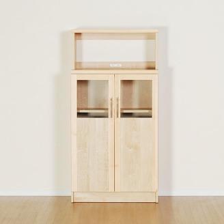 Rank ランク 75キャビネット 幅75 高さ150 ヨーロピアンメープルのナチュラルキャビネット