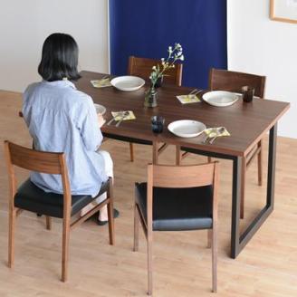 DT02 ウレタン DC01 オールマイティブラック ウォールナット 5点 ダイニングセット