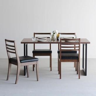 DT02 ウレタン DCゴーダ オールマイティブラック ウォールナット 5点 ダイニングセット