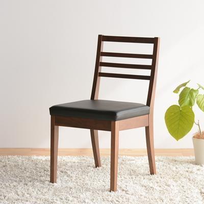 DCゴーダ ダイニングチェア ウォールナット オールマイティブラック 1脚 単品 チェア 椅子
