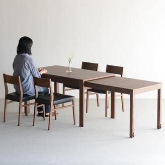 DT06 ウレタン DC01 オールマイティブラック ウォールナット 5点 伸張式 ダイニングセット