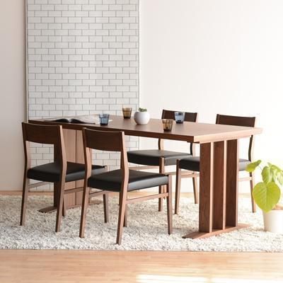 DT09 ウレタン DC01 オールマイティブラック ウォールナット 5点 ダイニングセット