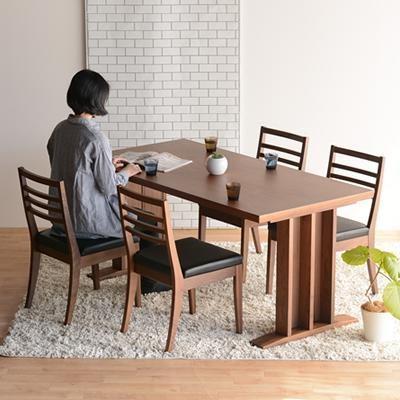 DT09 ウレタン DCゴーダ オールマイティブラック ウォールナット 5点 ダイニングセット