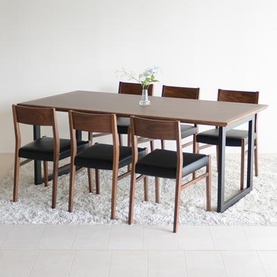 DTMM01-02 DC01 オールマイティブラック ウォールナット 7点 ダイニングセット