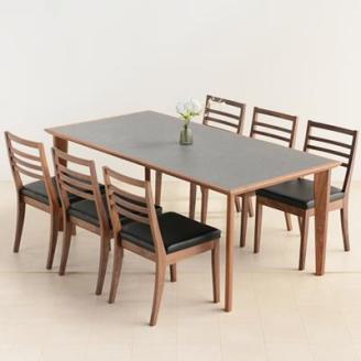 DTMM01-02 DCゴーダ オールマイティブラック ウォールナット 7点 ダイニングセット