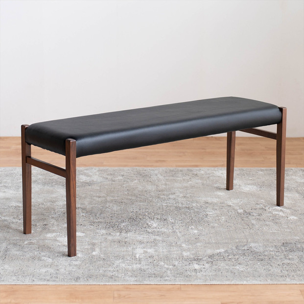 BCジャンブル01 ベンチ ウォールナット オールマイティブラック 1脚 単品 チェア 椅子